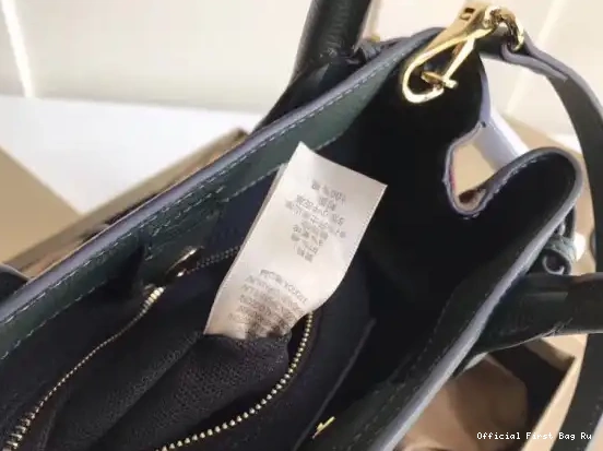 Official First Bag Ru Leather House in Burberry Banner Check and Small The 0529